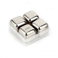 4Pcs/set Stainless Steel Ice Cubes WPJJ027