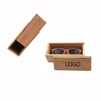 Slide Rail lid Wooden bamboo box with glasses WPZL8025