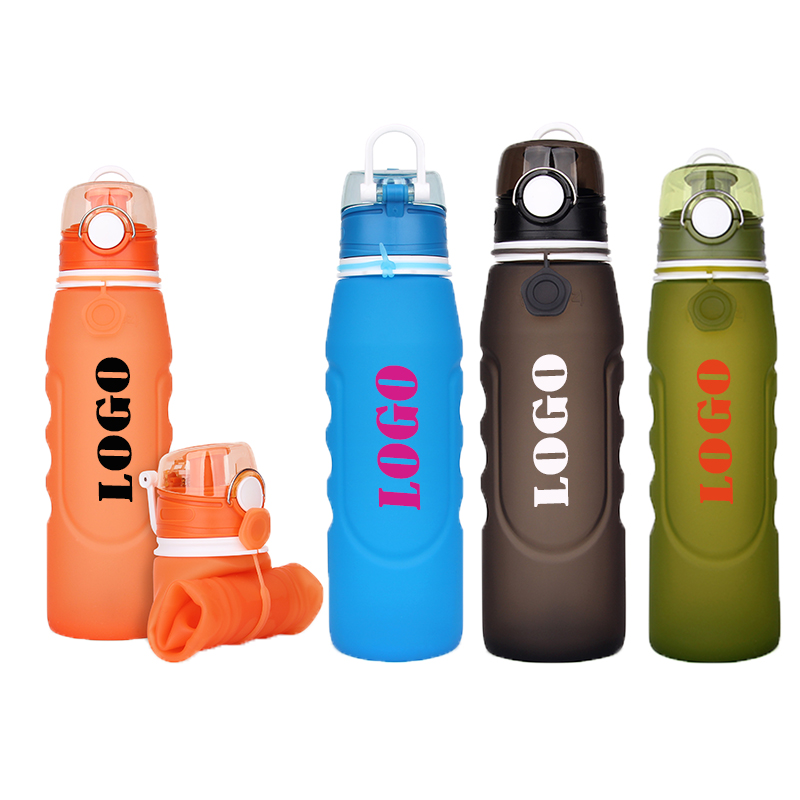 26 OZ Leak Proof Folding Silicone Water Bottle WPZL8116