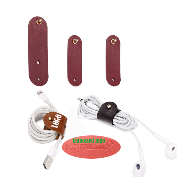 3-Piece PU Leather Earbud And USB Cable Cord Taco WPZL8132