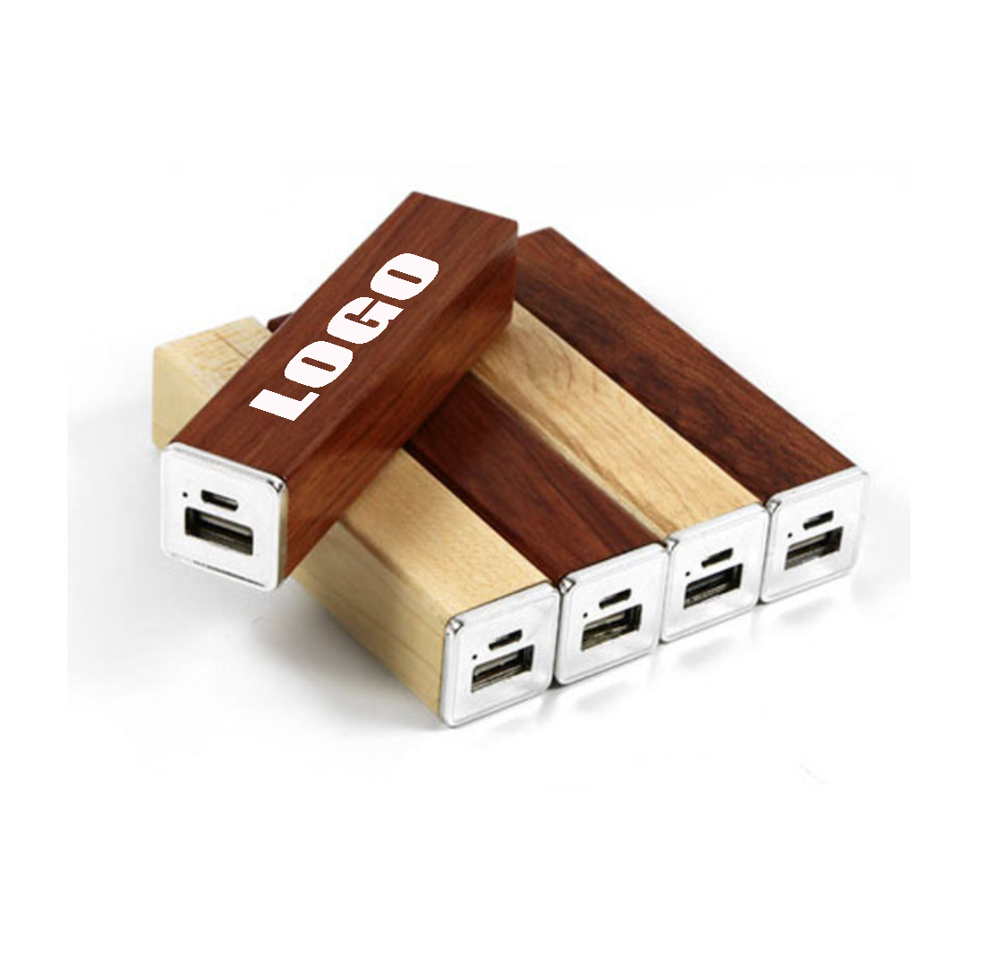 3000mAh Square Wooden Power Bank WPZL165