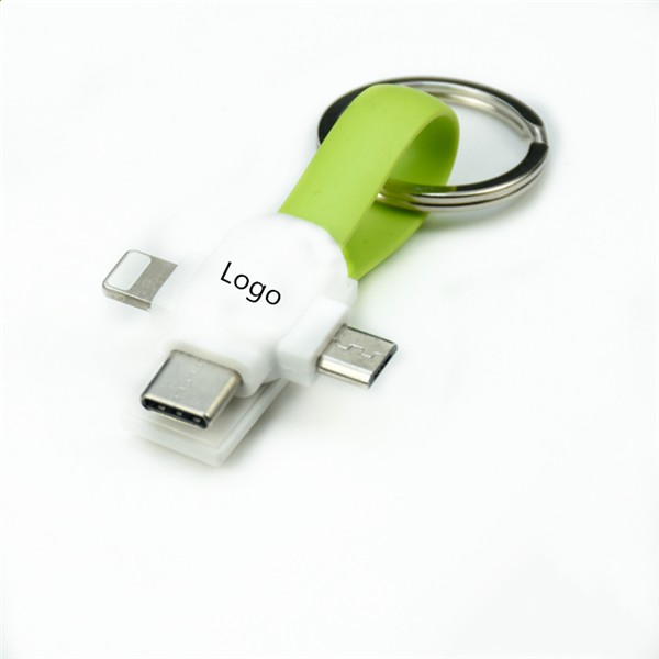 4-in-1 USB Cross Magnet Charging Cable Keychain WPRQ9031