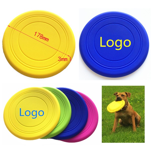 Silicone Pet Training Toys Flying Disc Safe Flyer WFRQ9038