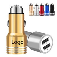 2-Port Smart USB Car Charger with Emergency Safety Hammer WPRQ9039
