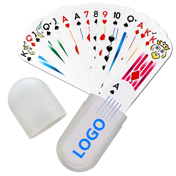 Small Oval Deck Of Cards In Plastic Case WPRQ9123