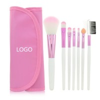7PCS Cosmetic Makeup Brush Kit with Pouch WPRQ9158