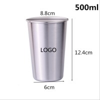 500ml-Stainless Steel 17 Oz. Pint Glass WPRQ9170