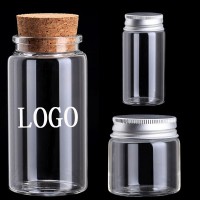 High Borosilicate Glass bottle Jar with Cork for Storage WPAL052