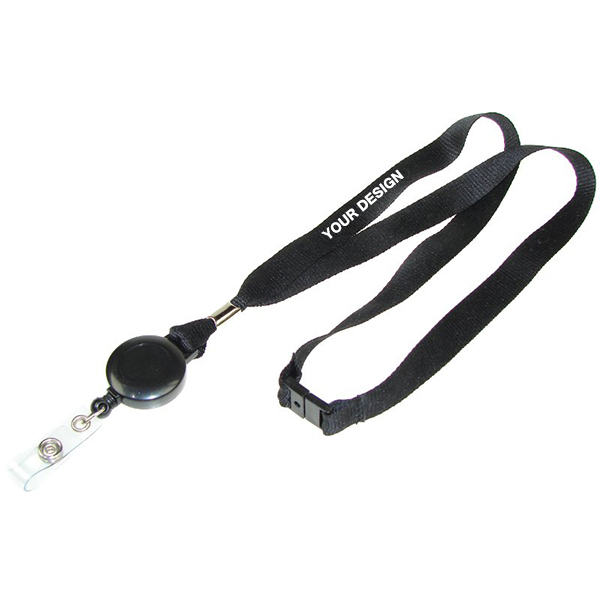 3/4” Dye Sublimation Retractable Breakaway Lanyard with Badge Reel WPAZ082