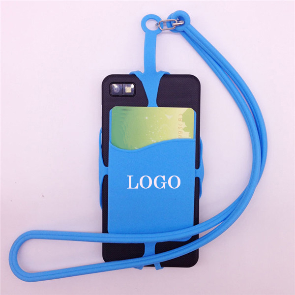 Silicone phone lanyard wallet Card sleeve WPCL8004