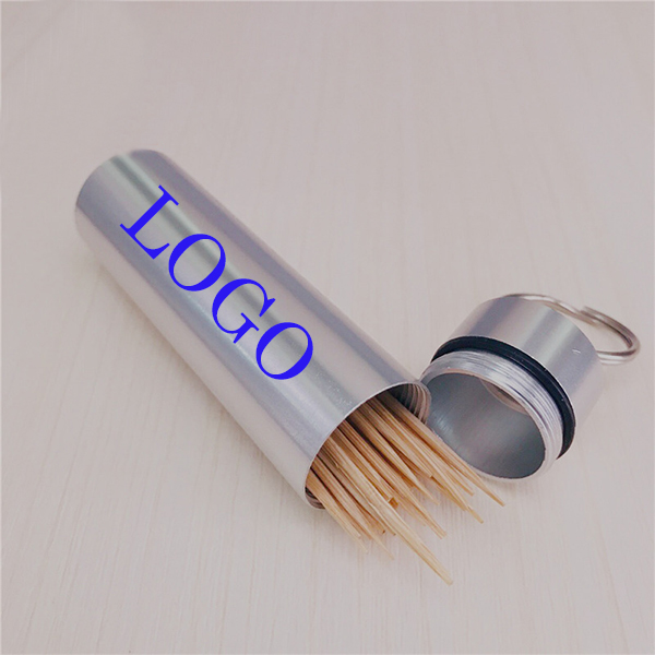 Portable Aluminum Alloy Toothpick Box Keychain WPCL8020