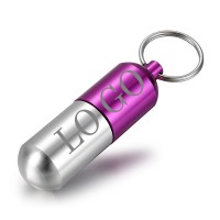 Aluminum Alloy Mini Pill Bottle with Keychain WPCL8021