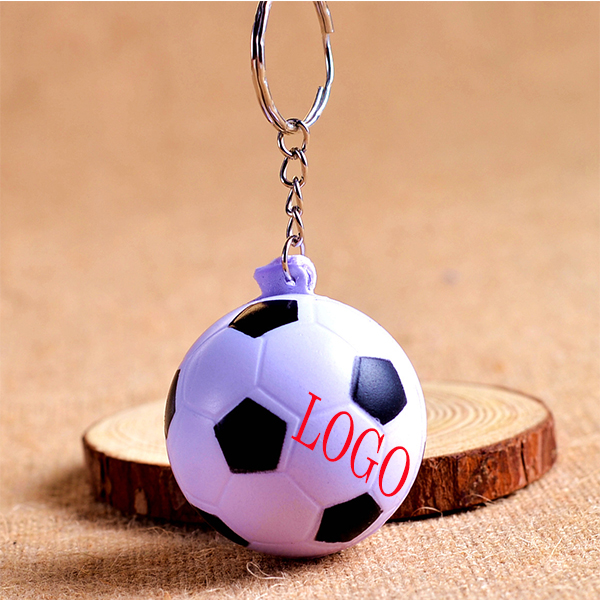 PU Soccer Ball Key Chain Stress Ball WPCL8026