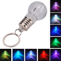 Changing Color LED Light Bulb Keychain WPEH7022