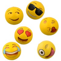 12 Emoji PVC Inflatable Beach Balls WPEH7058