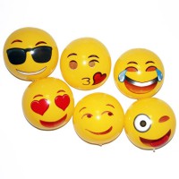 12 Emoji PVC Inflatable Beach Balls WPEH7058