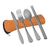 4 Piece Stainless Steel Cutlery Set with Neoprene Case WPES8018