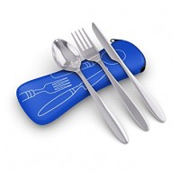 3 Piece Stainless Steel Cutlery Set with Neoprene Case WPES8019
