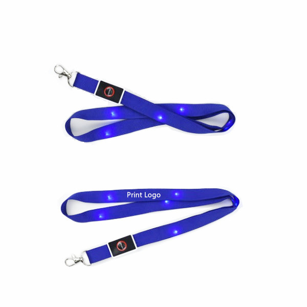 Breakaway Customized Led Lanyard w/ Metal Swivel Hook WPGF013