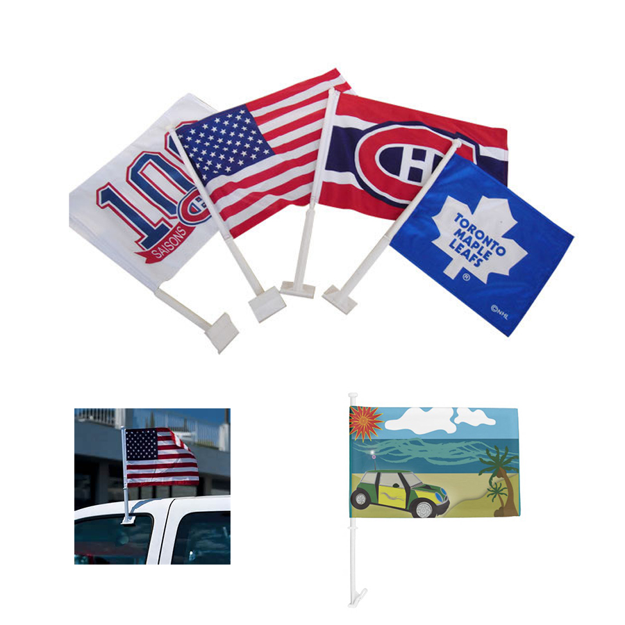 Double Sided Digital Printing Custom Car Flag WPHZ076