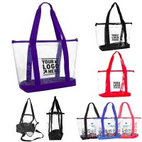 Clear Zipper Shopping Tote WPHZ091