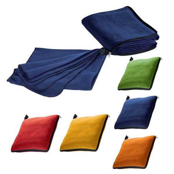Ultra Soft Polar Fleece Travel Blanket w/ Zipper Bag WPHZ187