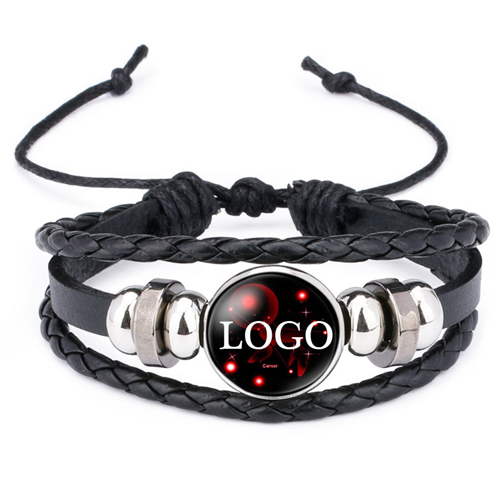 Layered Woven Leather Bracelet  WPJC9010