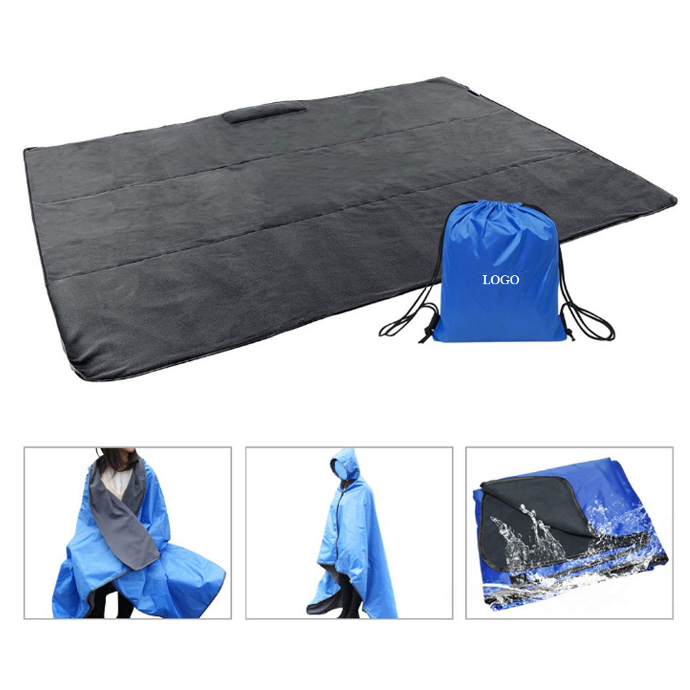 210T Ripstop Polyester 2000pu Waterproof Hooded Camping Blanket WPJC9013