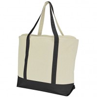 Two-Tone Heavy Duty Cotton Canvas Tote Bag WPJL8021