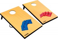 Cornhole Set with Bean Bags to the two boards connect for travel WPJL8032