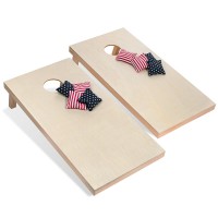 Solid Wood Premium Cornhole Set  with Bean Bags WPJL8033