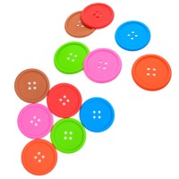 Button Shape Heat Resistance Silicone Drinks Coaster Cup Pads WPJL8036