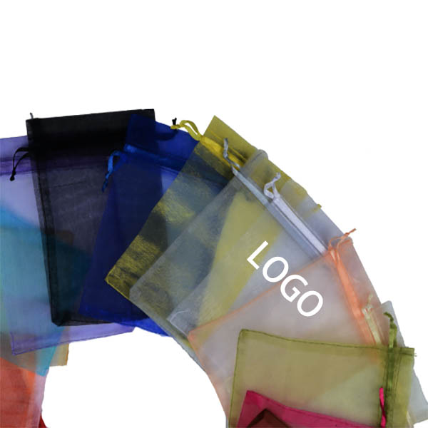 Multi-Colors Organza Drawstring Bag WPKW087