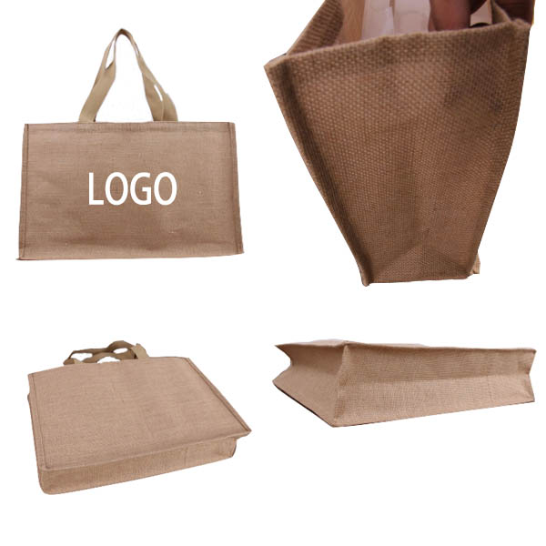 16″ W x 14″ H Jute Bag with Rope Handle WPKW111