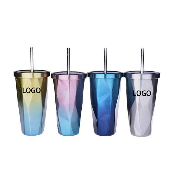 Vacuum Insulated Stainless Steel Cup with Straw WPKW8002