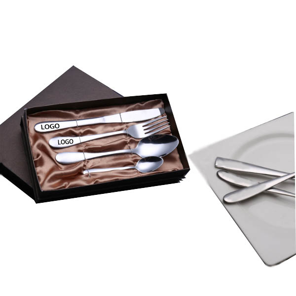 Stainless Steel Cutlery Steak Fork Knife  Set 4 Piece with Case WPKW8011