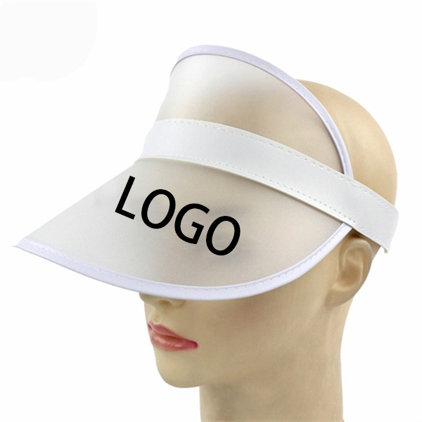 Clear Plastic Sun Visor Hat WPLS075