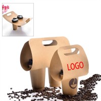 Disposable Coffee Cup Holders/ Kraft Paper coffee cup sleeve WPLS101