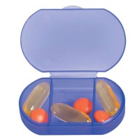 3-Compartment Oval-Shaped Pill Holder WPLS8003