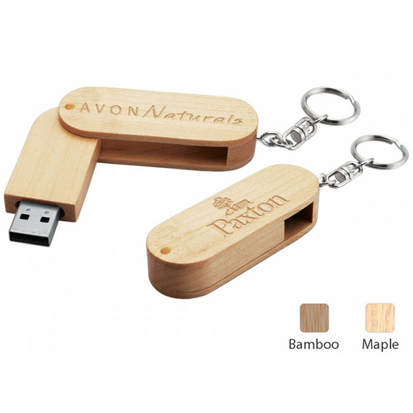 Eco Oblong Wood Flash Drive 2GB WPLS8013