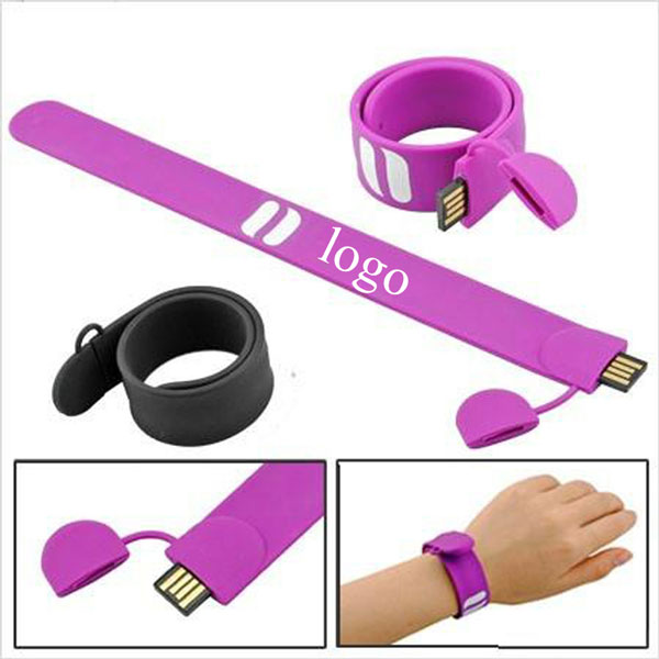 4GB Silicone USB Flash Drive Wristband Bracelet WPSL8040